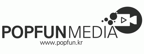(주)팝펀미디어의 기업로고