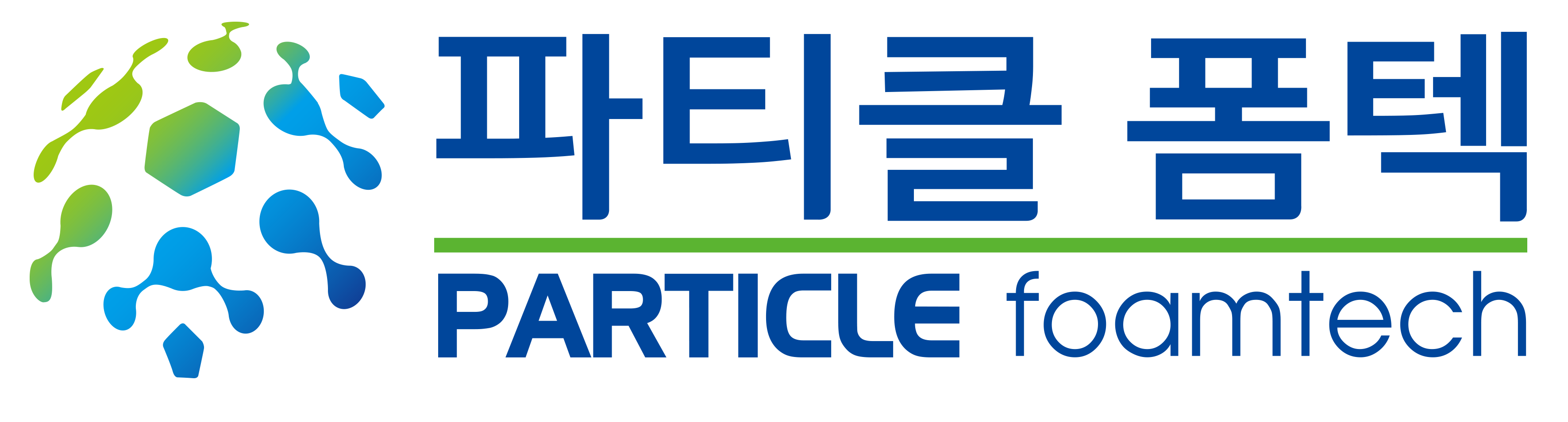 (주)파티클폼텍의 기업로고