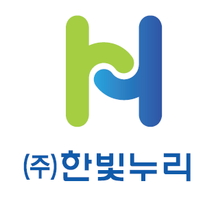 한국단자공업의 계열사 (주)한빛누리의 로고